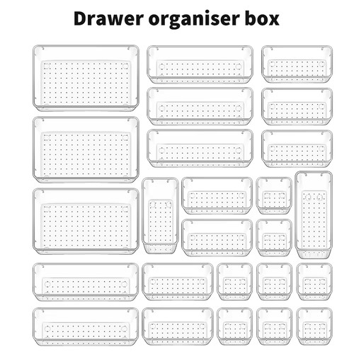 25pc drawer organizers set - 25pc,